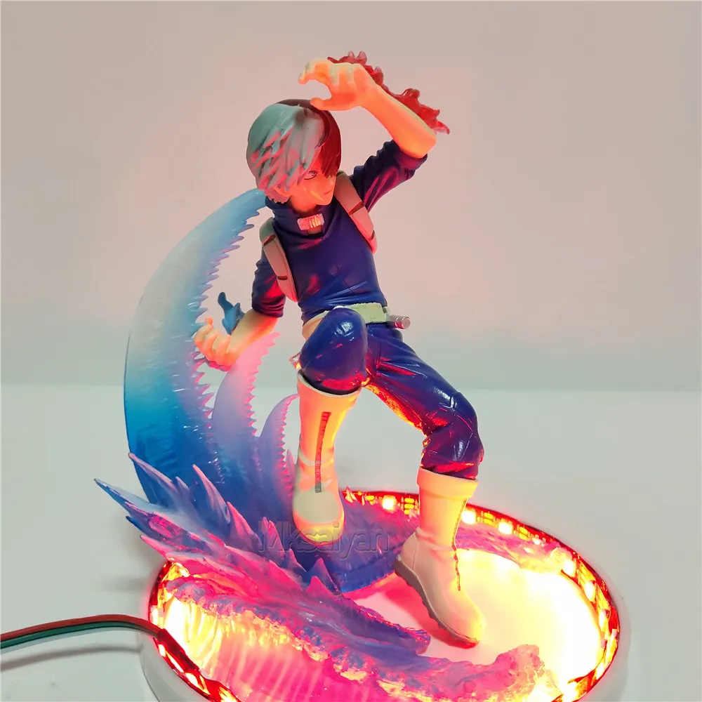 My Hero Academy Figure Todoroki Shoto Боевая сцена светодиодный светильник фигурка героя Boku No Hero Academy Shouto Todoroki ПВХ Модель игрушки