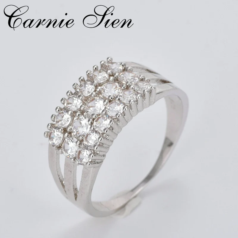 Carnie Romantic Fashion Female Ring Aall-match Many Small Round Cubic Zirconia Rings For Women Wedding Engagement CKR146 | Украшения и