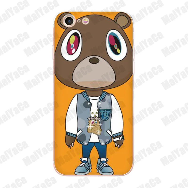MaiYaCa Kanye West Graduation Bear Топ детальный мягкий чехол для телефона iPhone 8 7 6 6S Plus X 10 5 5S SE 5C 4