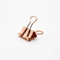 25pcs 19mm rose gold paper clips sizes with acrylic clip dispenser metal paper clips for office supplies metal binder clips set