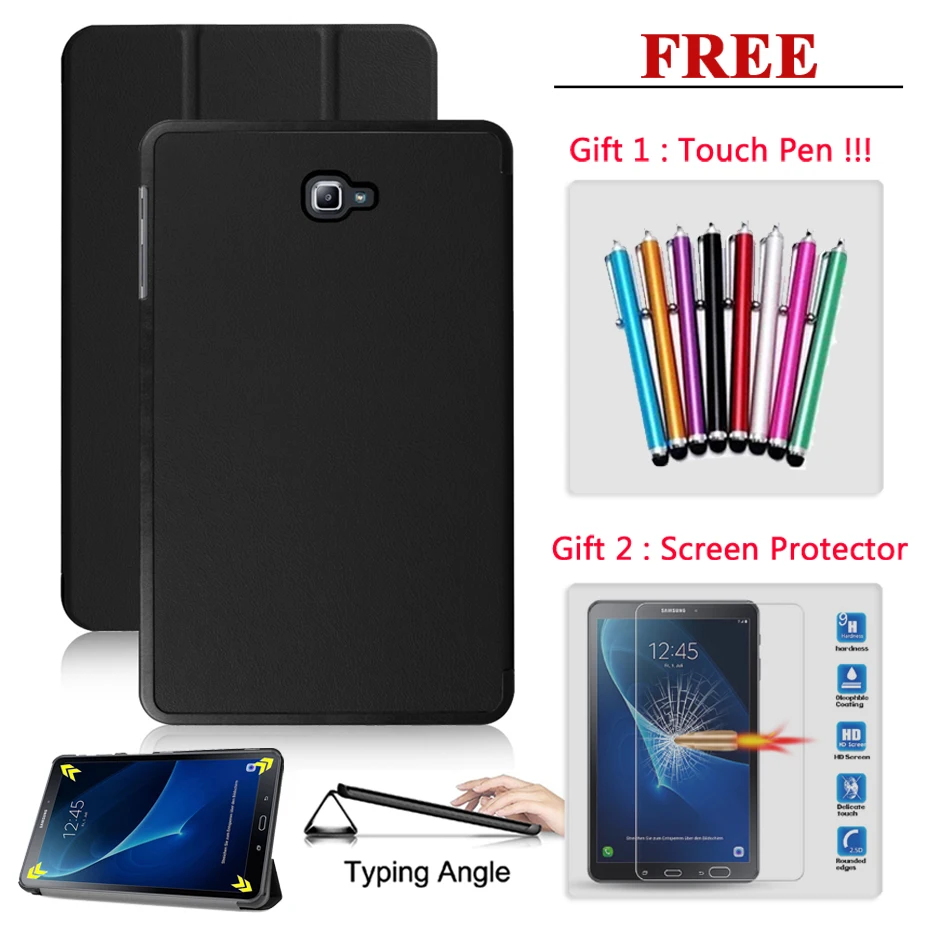 Бесплатная защита экрана стекло Tab A 8 0/10 1 2019 + чехол для планшета Samsung Galaxy 0 10 SM T290 P200