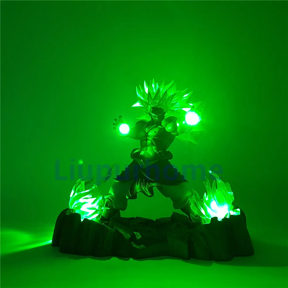 Dragon Ball Z Broly светодиодный свет Супер Saiyan фигурки светодиодные головы освещение ПВХ аниме Dragon Ball Broly DIY светодиодный свет DBZ