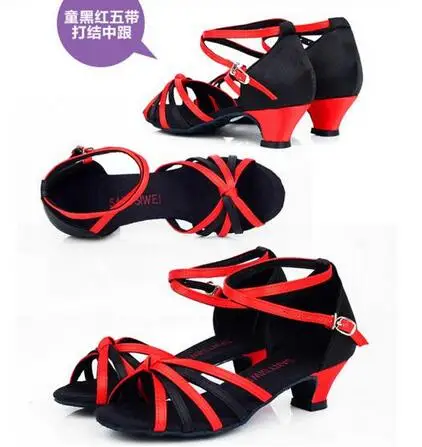 Женские туфли для латиноамериканских танцев с квадратным каблуком сальсы и