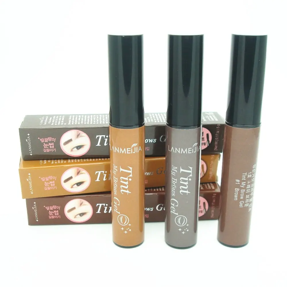 Гель для бровей My Brow темно-коричневый/светло-коричневый/серый водонепроницаемый