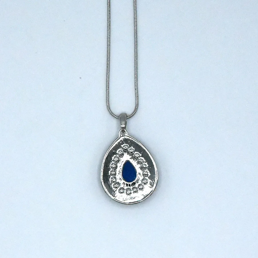 Bohemian Water Drop Crystal Pendant Necklace Alloy Link Chain Fashion Design Jewelry Zircon Necklaces For Women Wholesale n038 | Украшения