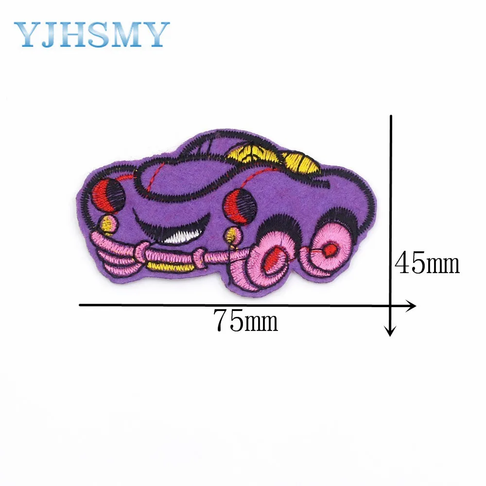 YJHSMY 181226-3 10pieces/lot Fashion Cartoon car paste patch can be ironed slit subsidized clothing pants decorated | Дом и сад