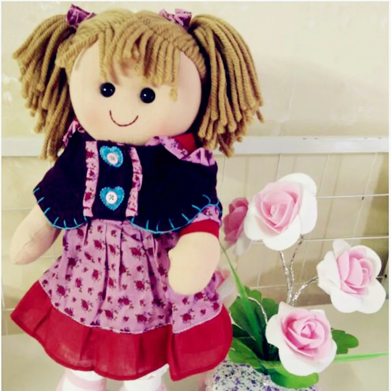 Высокое качество 15 дюймов мягкая кукла игрушка для девочки с милой детей лица