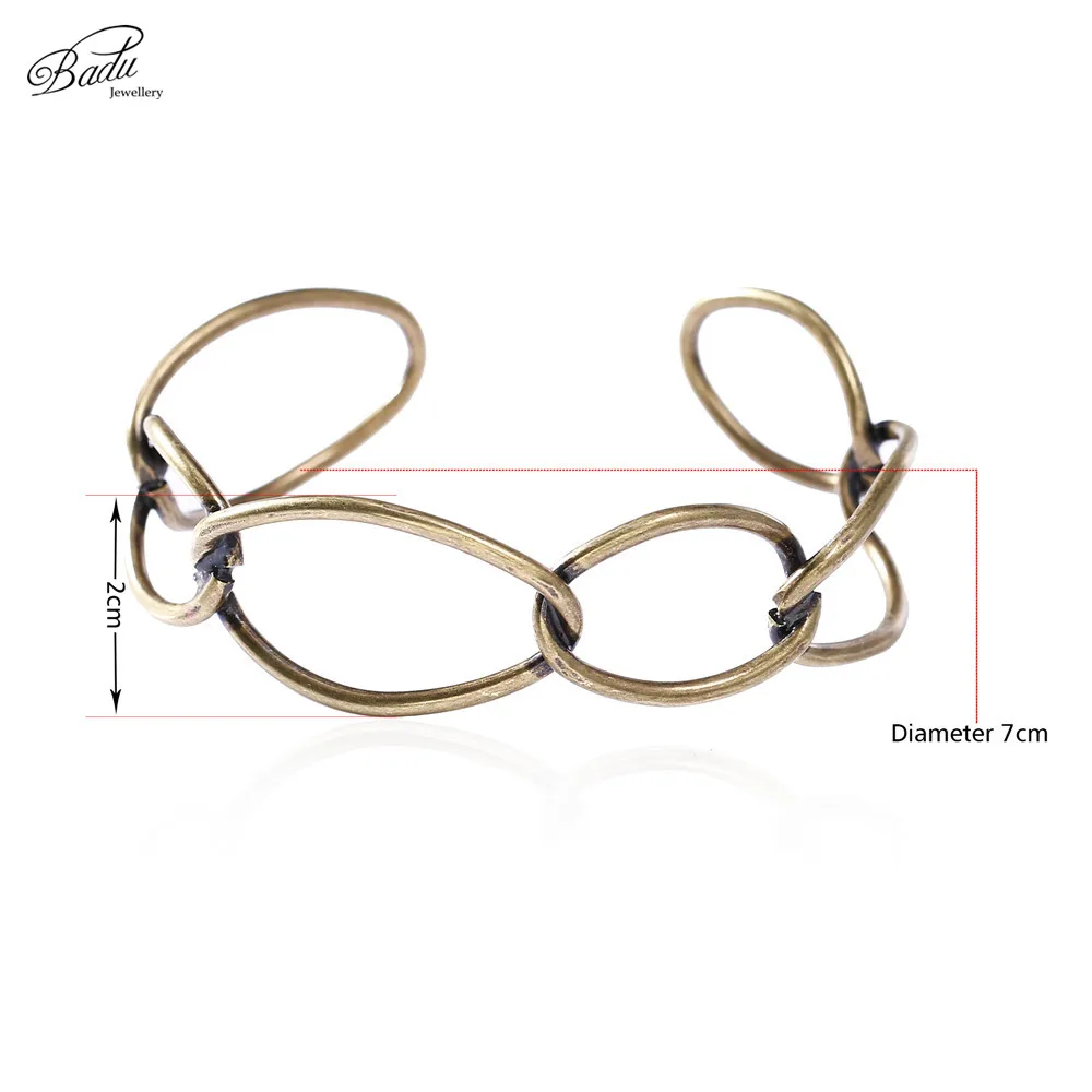 Badu Women Bangle Punk Style Vintage Gold Hollow Out Bracelets 2019 New Hot Fashion Cuff Bracelet Wholesale | Украшения и