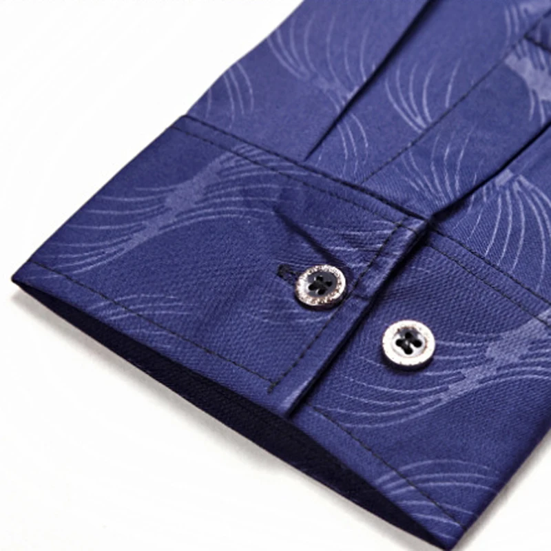 2019 cotton slim fit long sleeve men shirt dress camisa social masculina blusas casual catkin mens shirts jersey clothing 72237 | Мужская