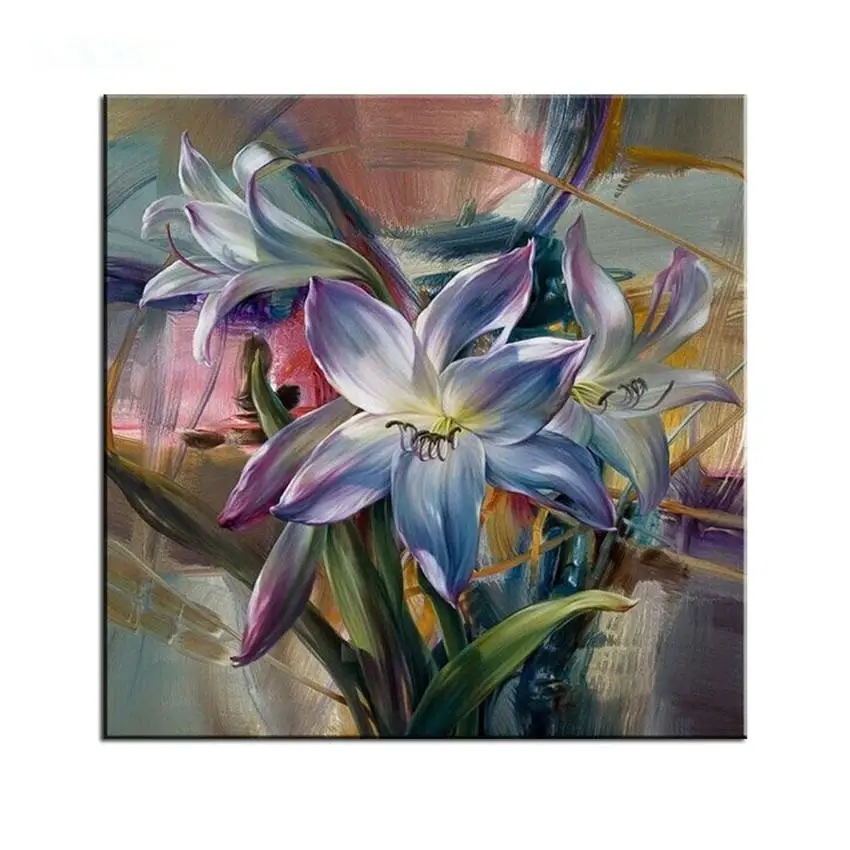 flower painting 5 RIHE Подсолнух абстрактная Цветочная живопись Diy Цифровая Роза живопись по номерам Современная Лилия настенная художественная картина для домашнего декора 40x50 см - Цвет: flower painting 5