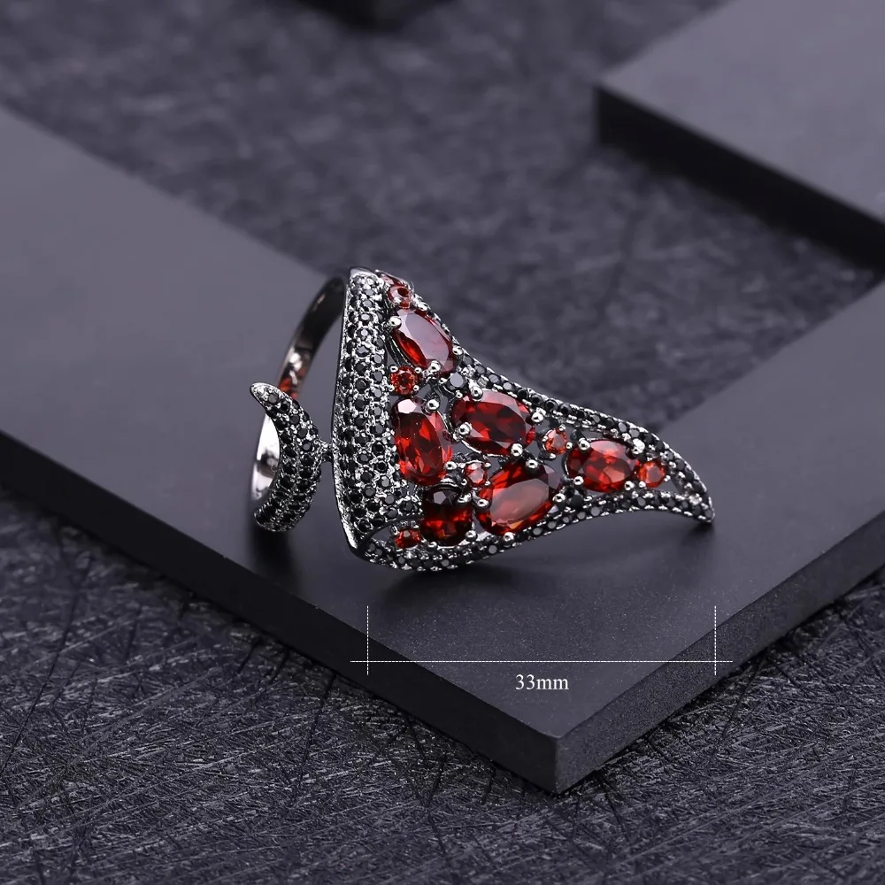 GEM'S балетные натуральные красные гранатовые драгоценные камни открытые пальцы