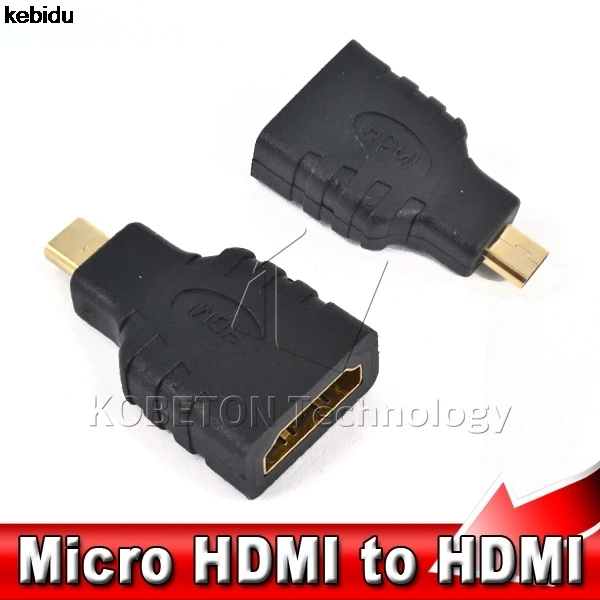 2017 микро HDMI совместимый штекер Женский адаптер HD позолоченный конвертер F M Тип D