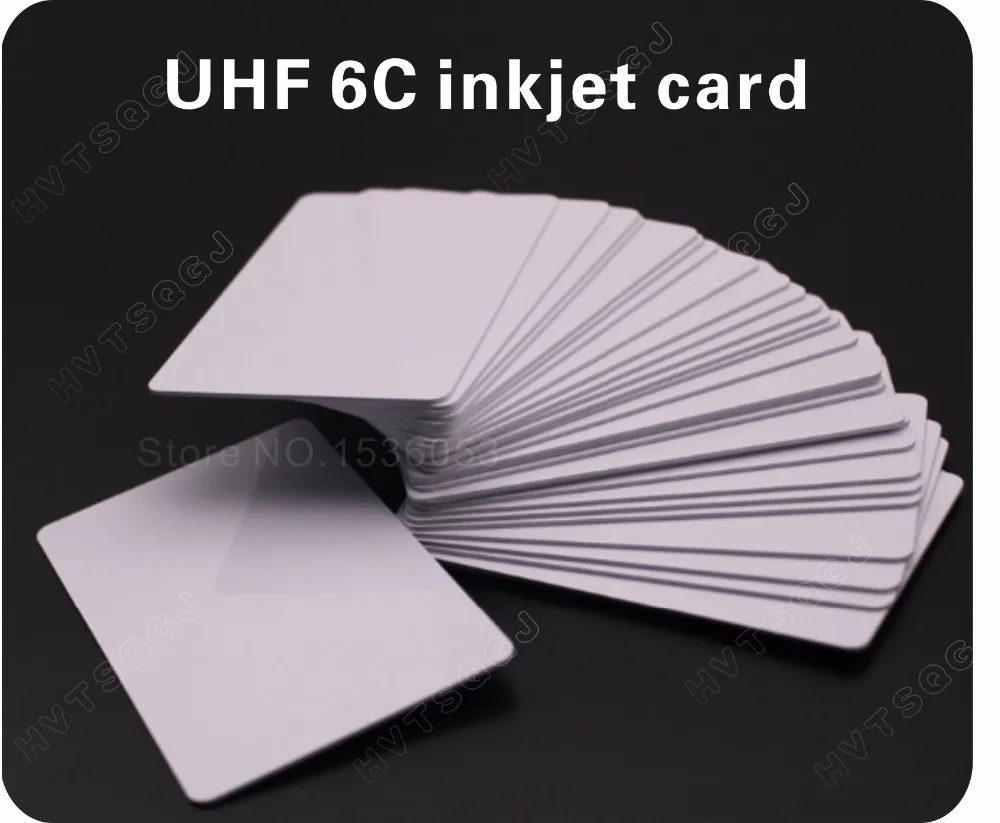 Бесплатная доставка 200 шт Высокое качество струйный Печатный УВЧ H3 Gen2 ПВХ Rfid