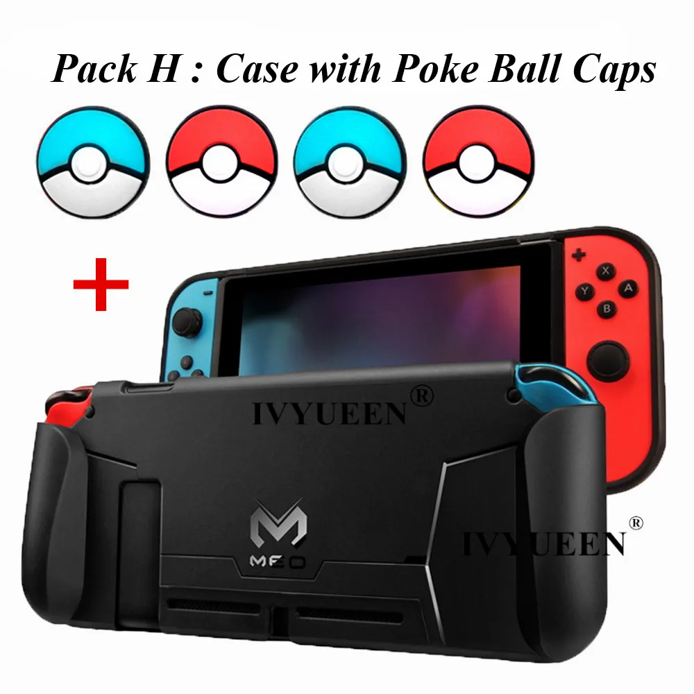 Pack H IVYUEEN для Nintend переключатель НС консоли ручка Защитная крышка кожи с накладка на Стик для джойстика чехол для контроллер Joy-con - Цвет: Pack H