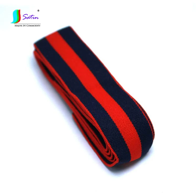 Лента эластичная женская красная синяя в полоску ширина 2 5 см|Резинки| |