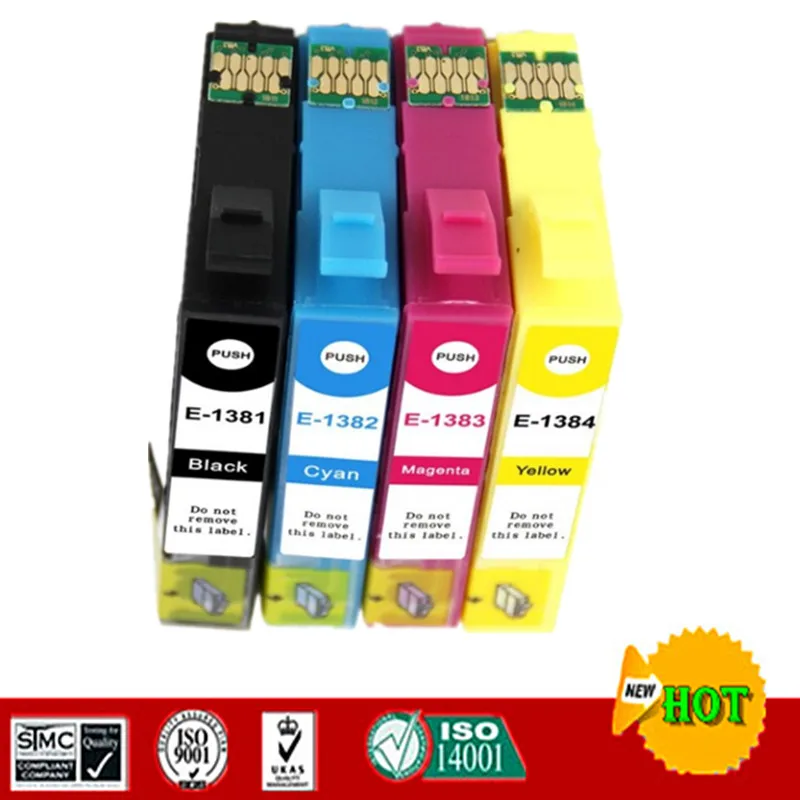 Совместимый чернильный картридж для T1381 T1384 Подходит Epson TX235W TX420W TX430W WF 60/320/325/525