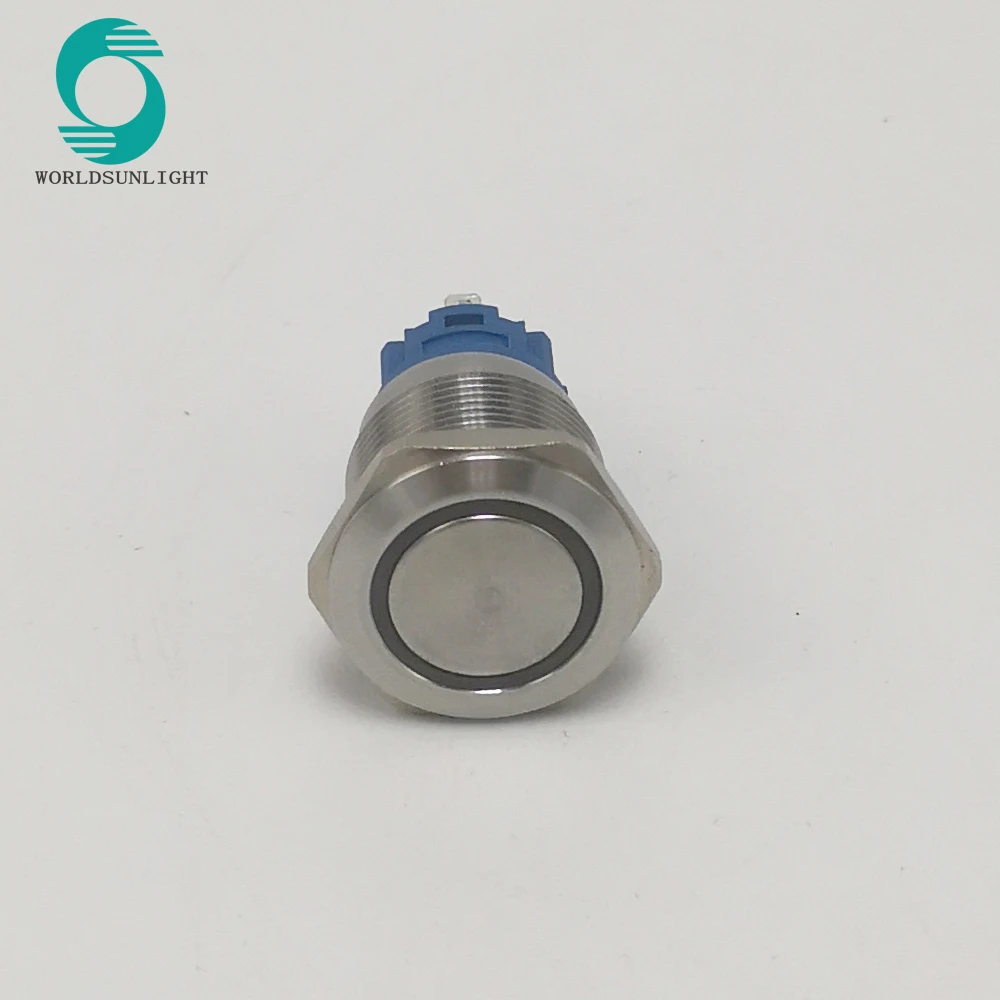 XL19S/F11-R 19 мм кольцевая лампа с плоской круглой головкой мгновенный металлический