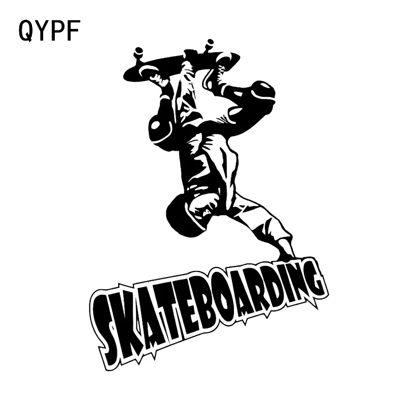 

QYPF 11.1*15.4CM Fashion Skateboarding Gym Decor Car Sticker Silhouette Sport Vinyl C16-0865