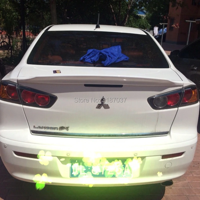 Спойлер для Mitsubishi Lancer EX Evo 2008-2015 Неокрашенный задний спойлер на крыло крышу из