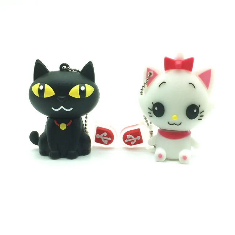 USB флеш накопитель милый кот ручка милые животные черный/белый карта 4 ГБ 8 16 32 64