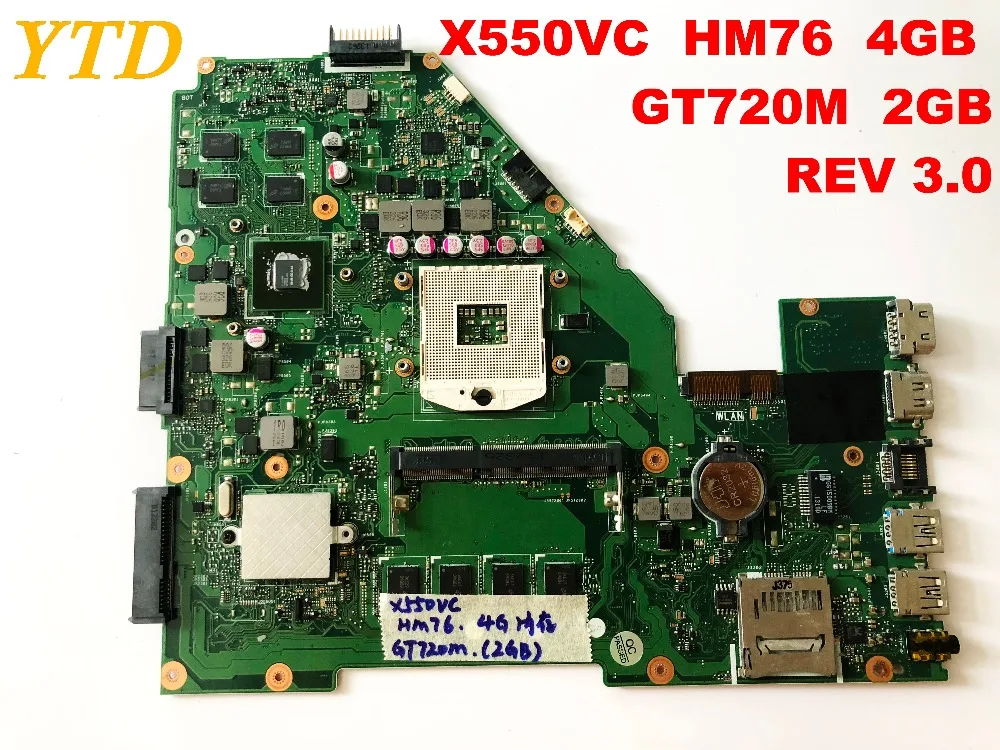 Оригинальная материнская плата для ноутбука ASUS X550VC HM76 4 Гб GT720M 2 REV 3 0