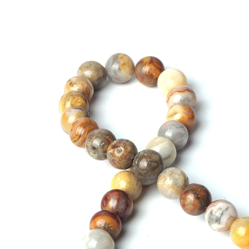 TopGoods бусины из натурального камня Crazy Agate свободные халцедоны четки 6/8/10 мм камень