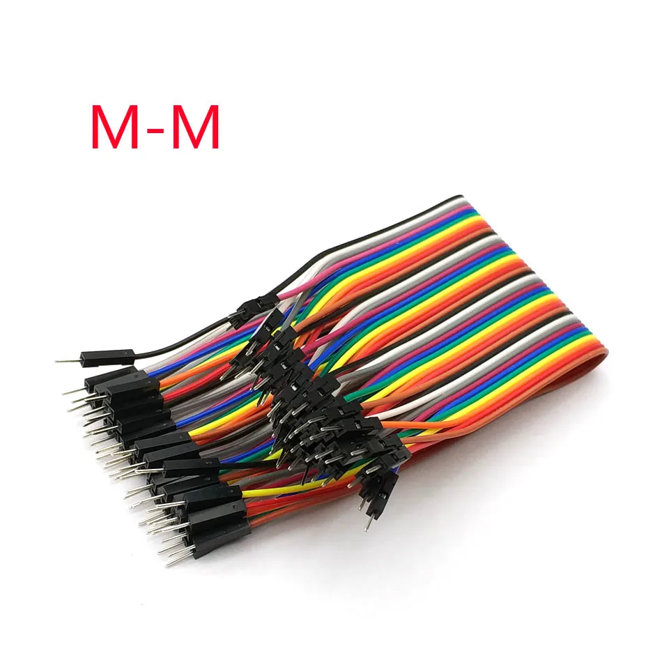 40pcs dupont cable jumper wire line M-M 1P-1P 10/20/30CM | Электроника
