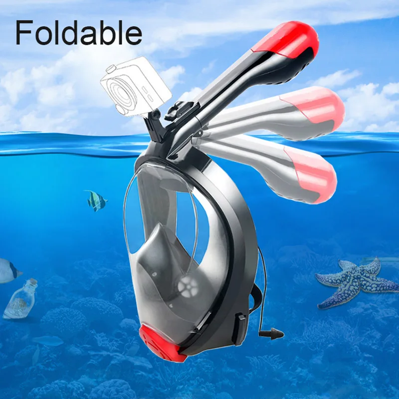 

Hot Snorkel Mask 180 Degree Panoramic Diving Anti Fog/Leak Scuba Masks with Detachable Bracket DO2