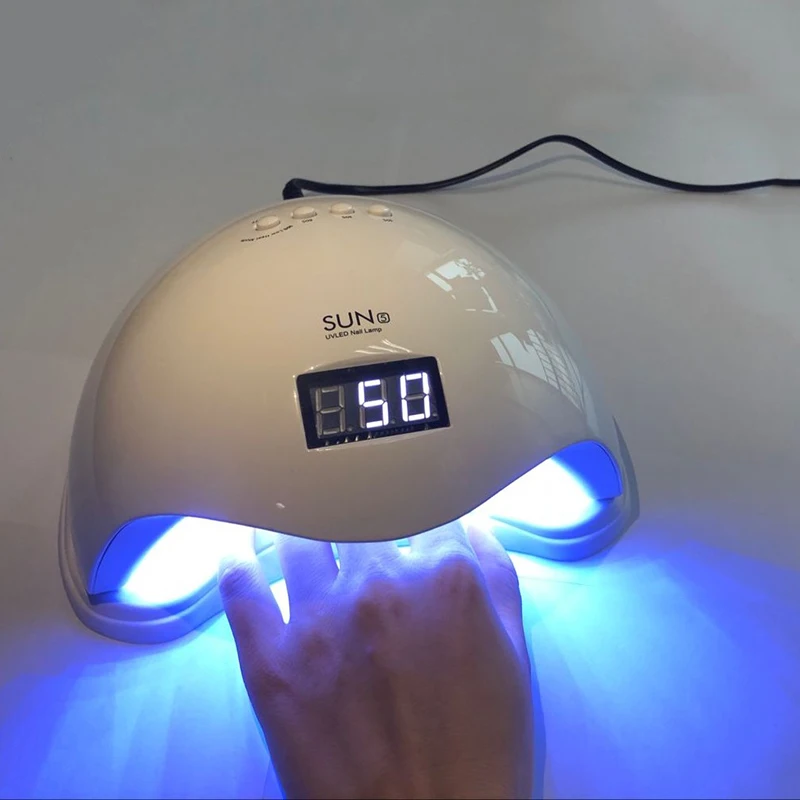 LED Phototherapy UV Gel 48W Induction Nail Lamp LCD Display Polish Drying | Красота и здоровье