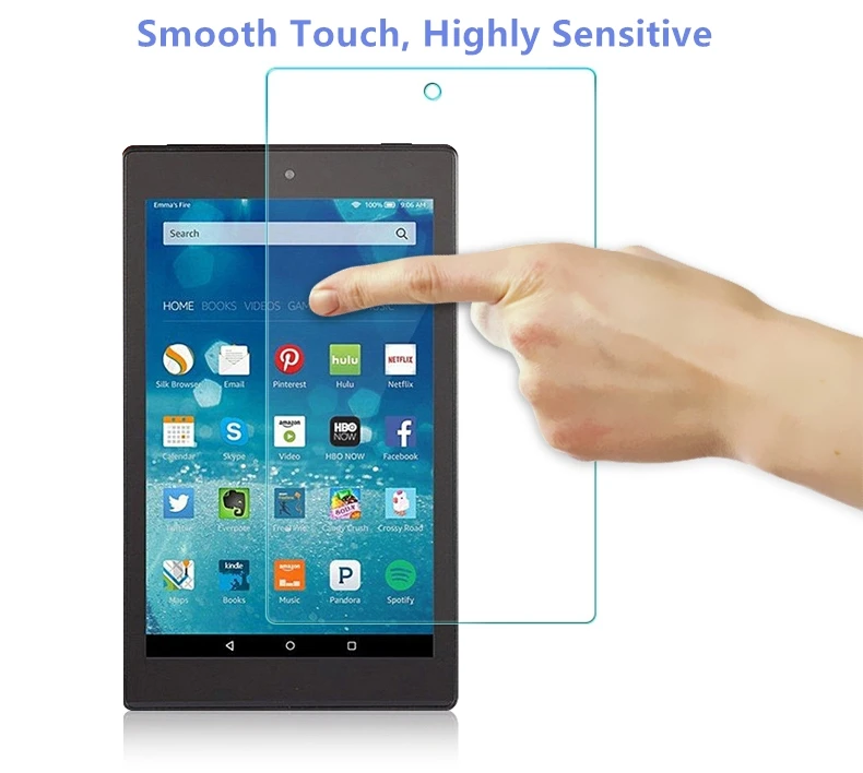Для Amazon Kindle Fire HD 10(7th Gen) 1" планшет Премиум 0,26 мм толщина закаленного стекла протектор экрана с твердостью 9 H