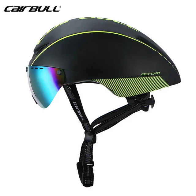 CAIRBULL, Профессиональный велосипедный шлем, AERO-R1, магнитные очки для шоссейного велосипеда, пневматический шлем TT для езды, триальный гоночный шлем