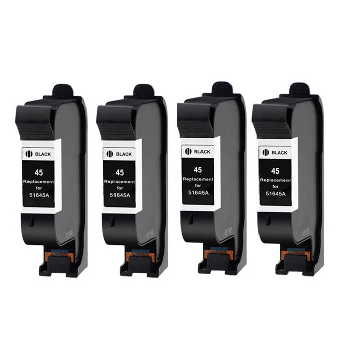 4х совместимый с hp45 45BK Картридж черными чернилами 51645A для CAD плоттера струйной