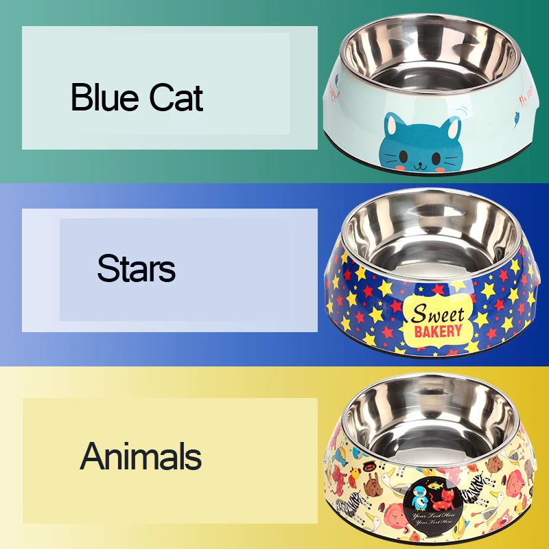 Мультфильм из нержавеющей стали два в одном утолщенная Нескользящая миска