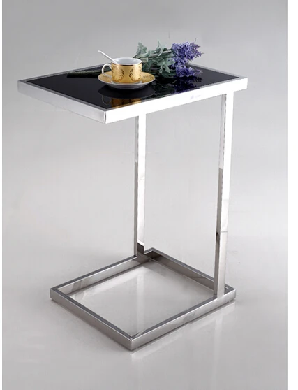 Боковой столик из нержавеющей стали. Мобильный небольшой чайный закаленного