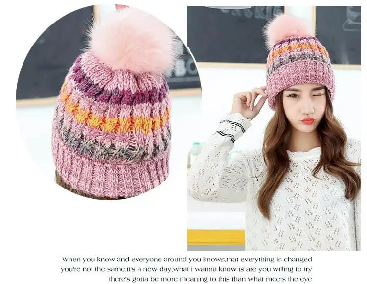 Beanies Женская Зимняя кепка толще плюс бархатная вязаная шапка высокого качества шапка женская шляпка теплая хижина Gorrs cap uchons