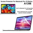 10 шт., Антибликовая матовая защитная пленка для Macbook Pro 15 Retina A1398, 15,4 дюйма