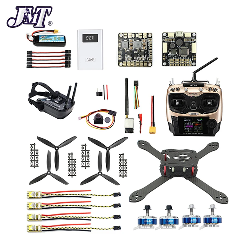 DIY RC Drone Pro SP Racing F3 300 мм 2,4 г 10CH передатчик карбоновая рамка бесщеточная 700TVL камера с FPV дисплеем Квадрокоптер