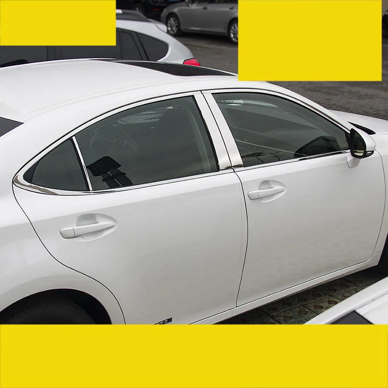 Lsrtw2017 оконная облицовка из нержавеющей стали для lexus es200 es250 es300h 2012 2013 2014 2015 2016 2017 2018
