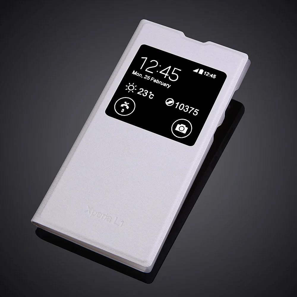 2017 роскошный флип-чехол из искусственной кожи для Sony Xperia L1 защитный чехол задняя