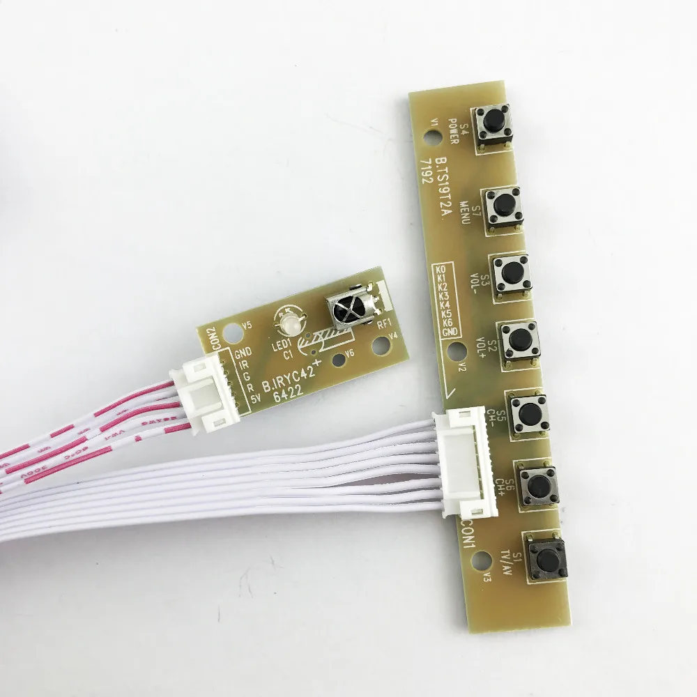 Универсальный 7 ключей клавиатурная плата ЖК дисплей ТВ соответствии клавиатуры