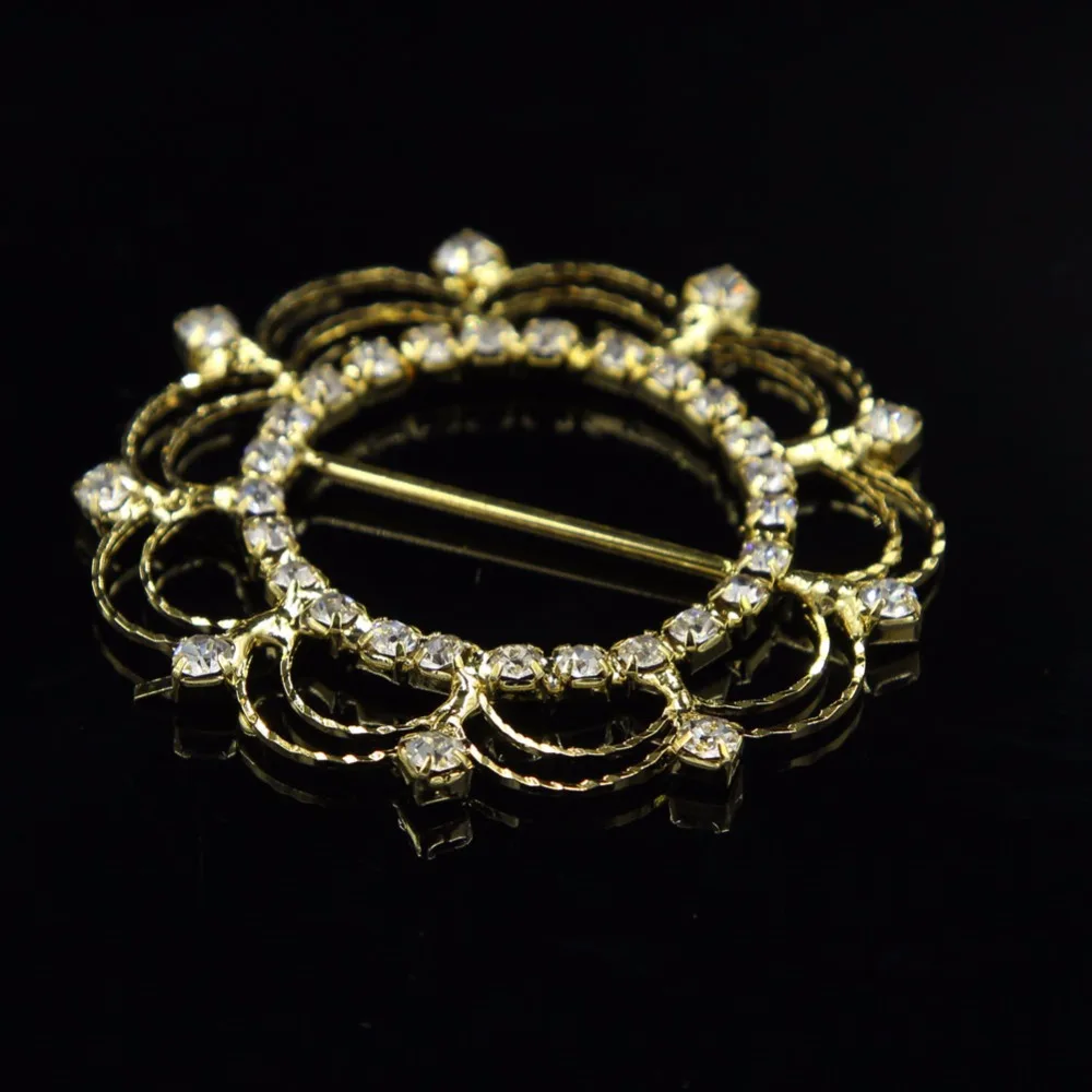 Цветочные пуговицы золотые хрустальные стразы пряжки-ползунки пригласительные