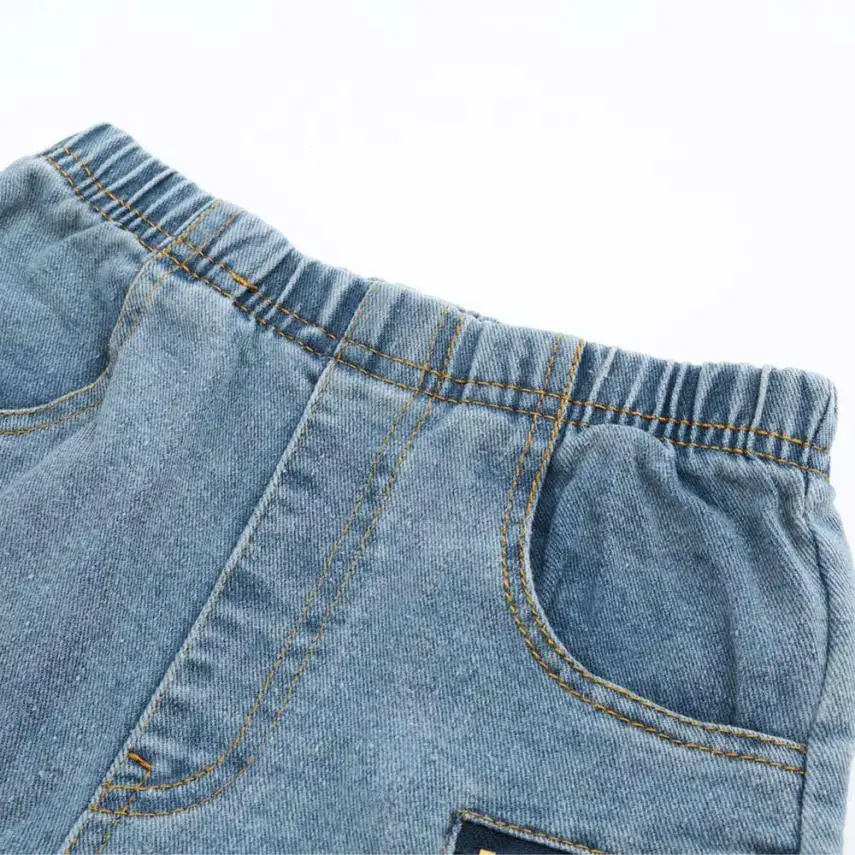 Детская одежда джинсовые брюки на молнии Узкие детские штаны для мальчиков