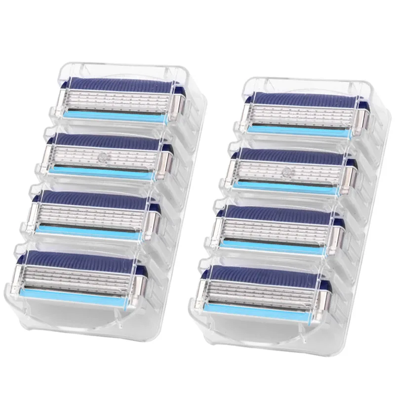 8 шт./лот 5 слоев Лезвия для бритв Для мужчин Уход за лицом бритвенные лезвия Best