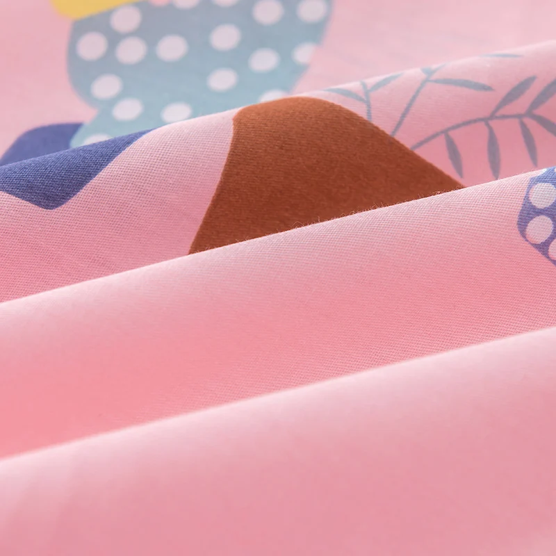 Розовый комплект из 3 предметов с рисунком мультфильма хлопок 200x230 см 230x245 5