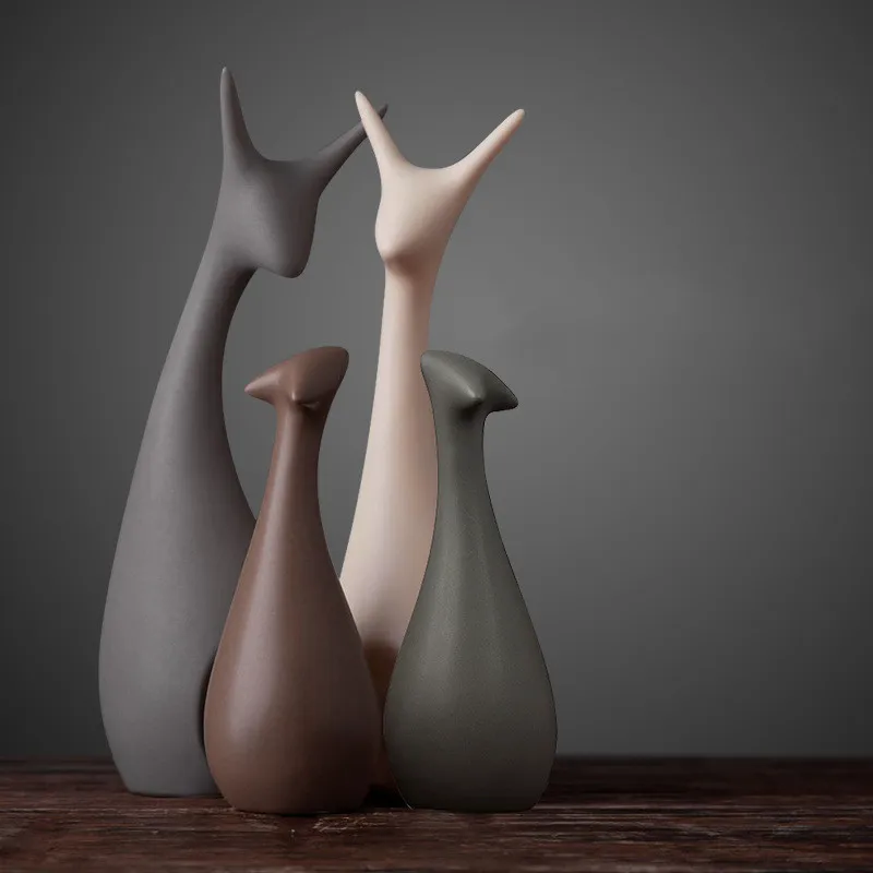 Скандинавские керамические статуи ручные изделия домашние аксессуары