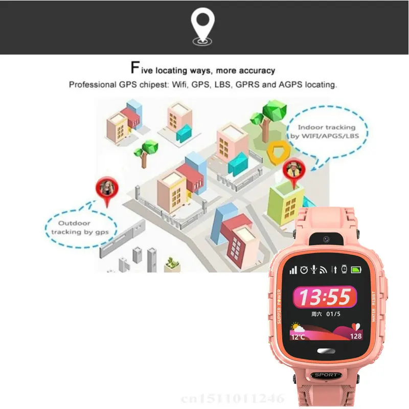 IP67 Водонепроницаемый TD26 Детские Смарт часы gps wifi детский трекер телефон смарт