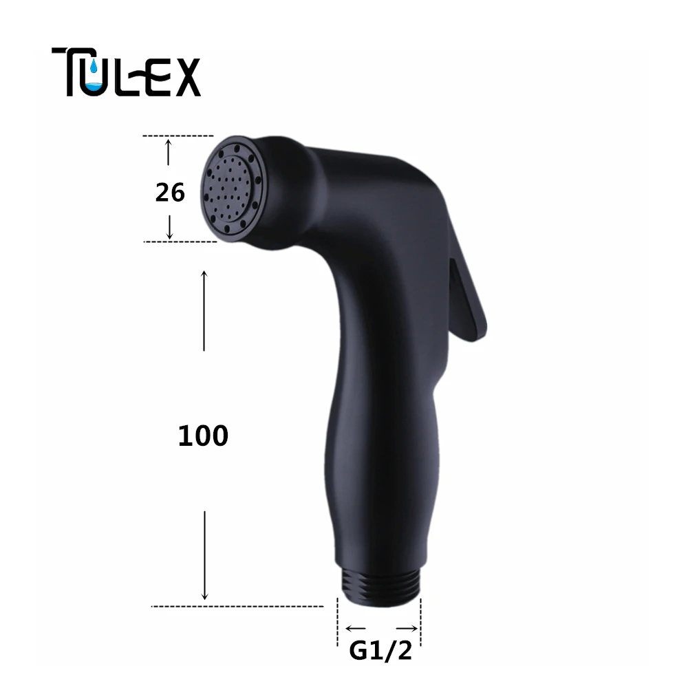 TULEX черный Туалет Биде ручной опрыскиватель душевая головка Shattaf гигиенический запорный опрыскиватель аксессуары для ванной комнаты
