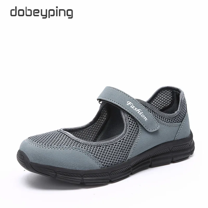 Dobeyping новые летние женские туфли из сетчатого материала на плоской подошве