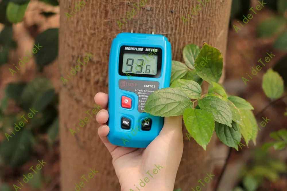 EMT01 древесно бумажный картон измеритель влажности 0 ~ 99.9% LCD 2 контакта Авто
