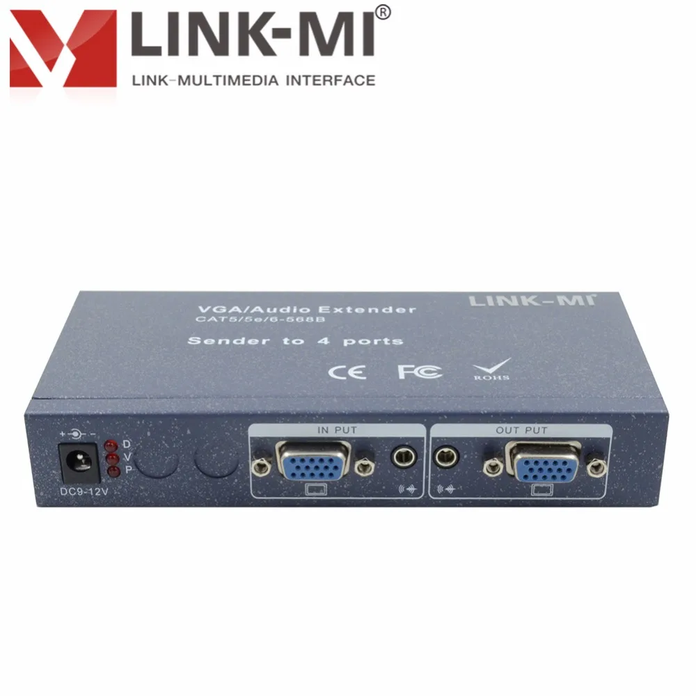 Фото LINK-MI 4 порта VGA удлинитель для передатчика над одним кабелем Cat5 UTP до 100 м/200 м/300 м 1920x1080 с локальным VGA контуром №5